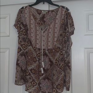 style and co Bohemian style top